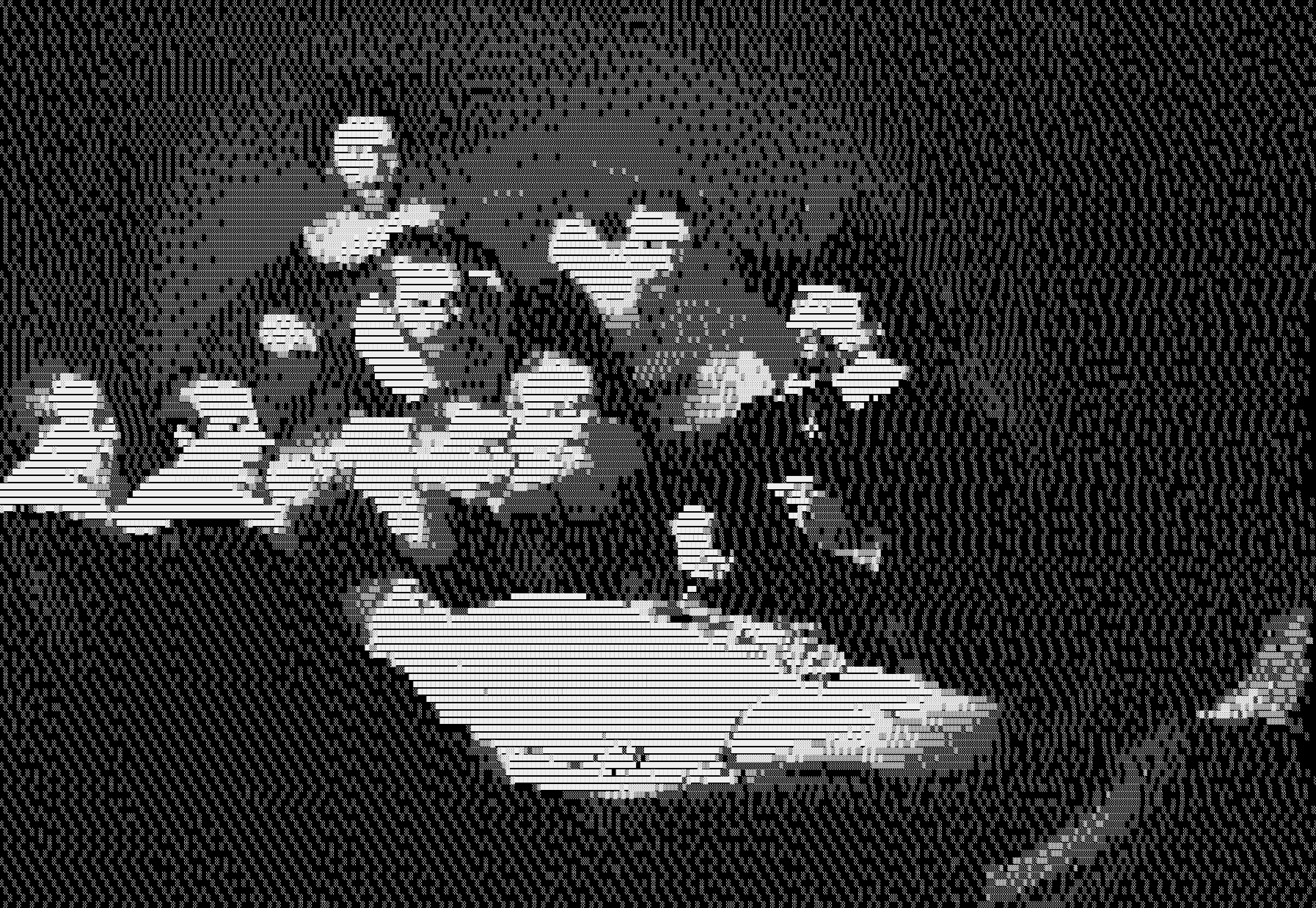 Halftone image of clinicians in a review meeting